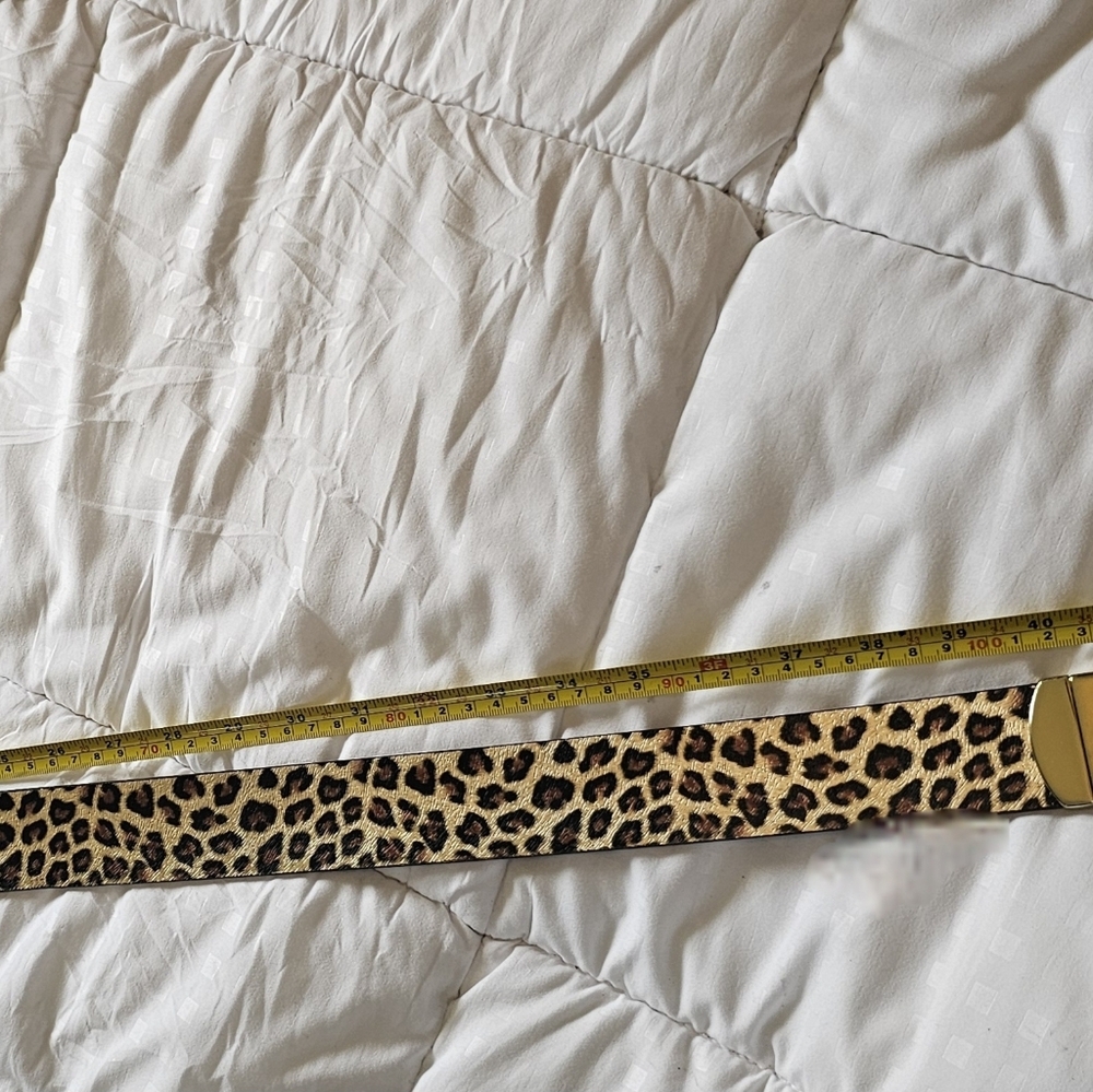 Chicos Leopard Print Reversible Belt with Gold Buckle NWOT O/S - Picture 9 of 9